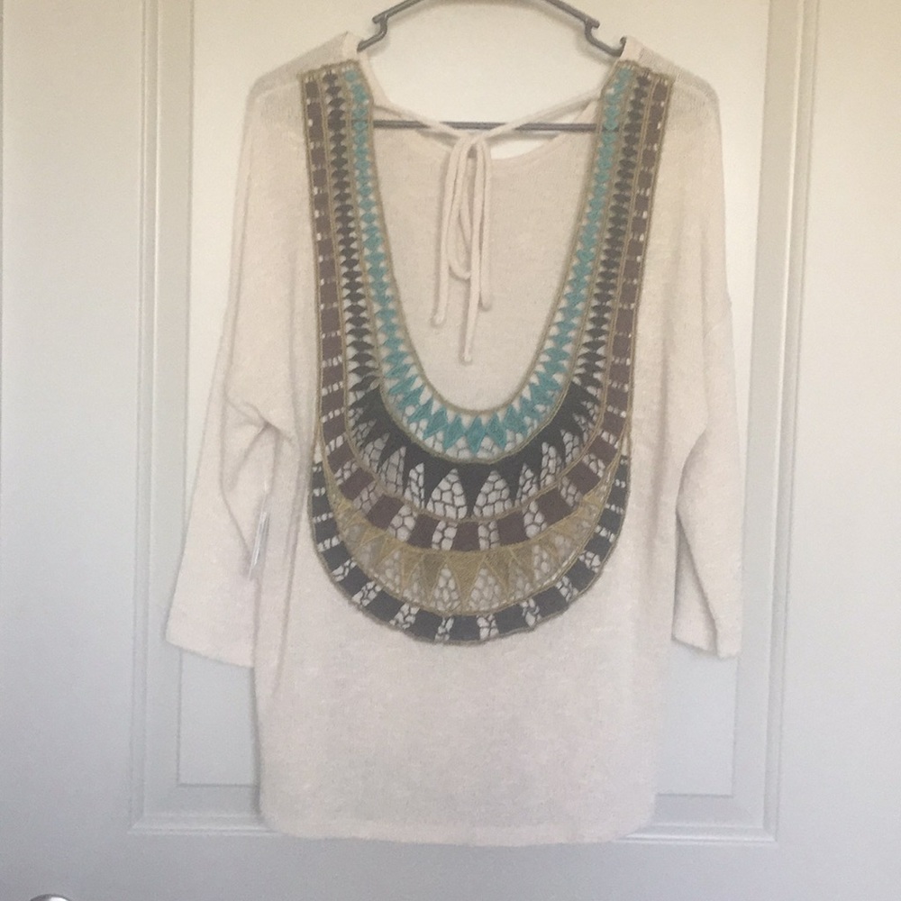 NWT! Charming Charlie Open-Back Sweater - Medium